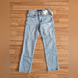 Aeropostale Mid Rise Ankle Straight Stretch Women's Blue Jeans